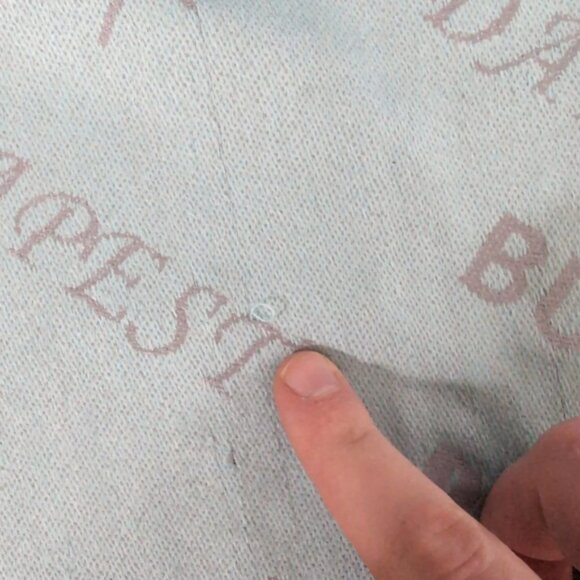 Pashmina Silk Graphic Two Tone Boho Gypsy Folk Art Light Blue Grey Fringe Scarf - Picture 4 of 6